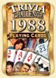 1988 Trivia Challenge Playing Cards: 34th Birthday or Anniversary Gift