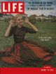 Life Magazine, August 13, 1956 - Woman in red dress, Fashion