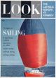 Look Magazine, May 23, 1961 - Red sailboat with red and blue spinnaker sail