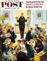 Saturday Evening Post, February 23, 1957 - Dinner Buffet