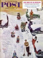 Saturday Evening Post, January 28, 1961 - Sledding and Digging Out