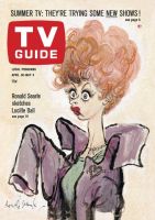 TV Guide, April 30, 1966 - Ronald Searle sketches Lucille Ball