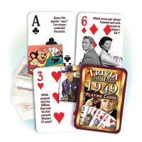 1949 Trivia Challenge Playing Cards: 73rd Birthday or Anniversary Gift