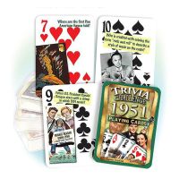 1951 Trivia Challenge Playing Cards: 71st Birthday or Anniversary Gift