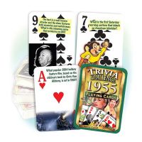 1955 Trivia Challenge Playing Cards: 67th Birthday or Anniversary Gift