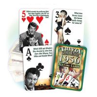 1956 Trivia Challenge Playing Cards: 66th Birthday or Anniversary Gift