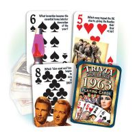 1963 Trivia Challenge Playing Cards: Great 59th Birthday or Anniversary Gift
