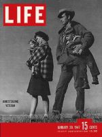 Life Magazine, January 20, 1947 - Man standing with family in field