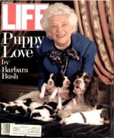 Life Magazine, May 1, 1989 - Barbara Bush With Dogs