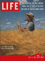 Life Magazine, July 14, 1958 - Farmer in field