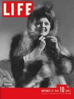 Life Magazine, November 25, 1940 - Fur coat