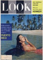Look Magazine, January 17, 1961 - Lovely lady near a tropical beach, Mrs. Dana Sosa Kennedy