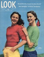 Look Magazine, November 27, 1945 - Twins two girls portrait Consuelo and Gloria O’Connor 