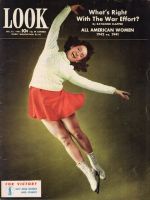 Look Magazine, December 15, 1942 - Ice Skater in mid-leap, Carol Lynne