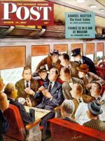 Saturday Evening Post,  March 15, 1947 - Commuter Card Game