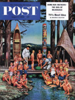 Saturday Evening Post, August 1, 1953 - Watermelon at Camp