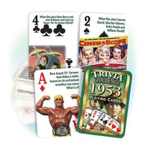 1953 Trivia Challenge Playing Cards: 68th Birthday or Anniversary Gift