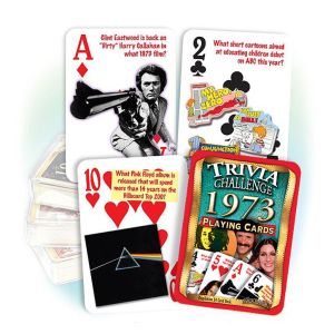 1973 Trivia Challenge Playing Cards: 48th Birthday or Anniversary Gift